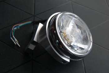 Mini-Scheinwerfer mit USD Lampenhalter, silber SPEZIAL